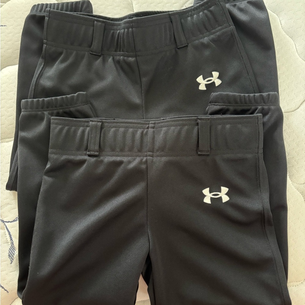 Under Armour Kids Black Joggers with Logo